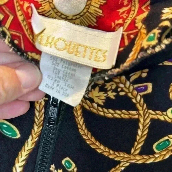 Vintage Bomber Gold Jacket Size: 16 - Picture 5 of 12